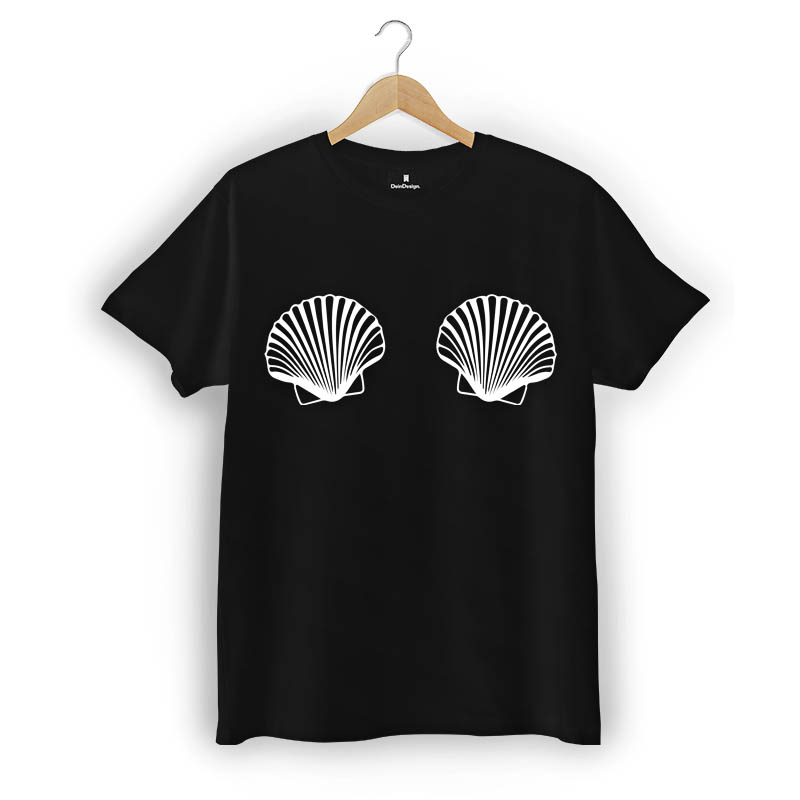 T-Shirt Männer V-Neck Schwarz