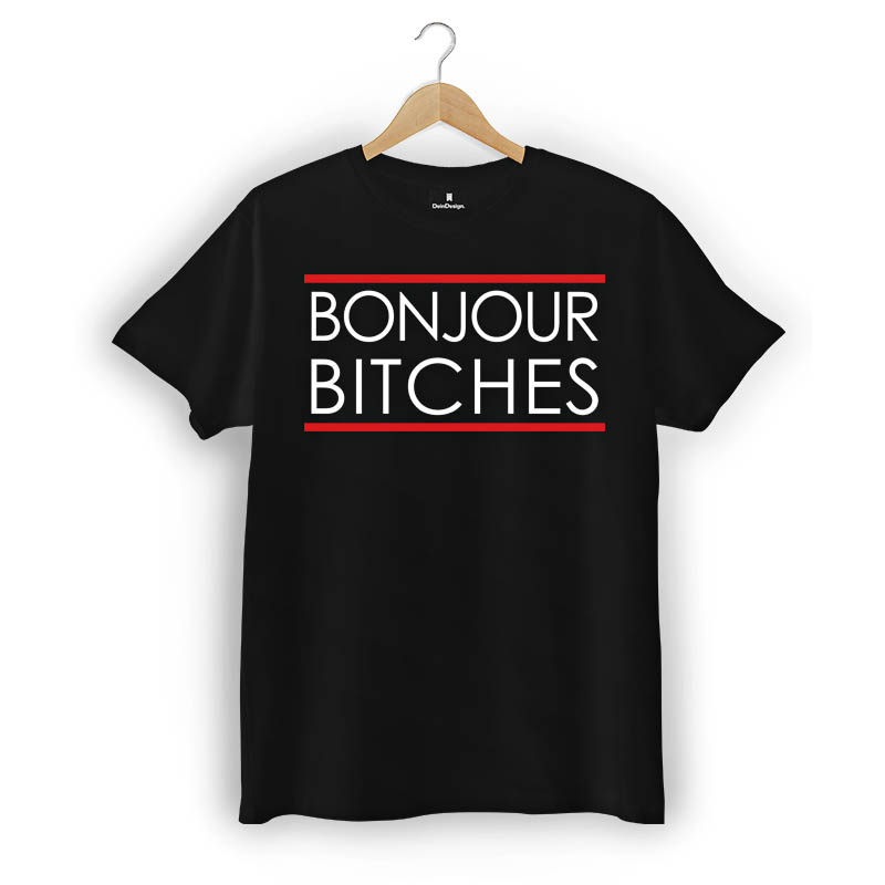 T-Shirt Männer V-Neck Schwarz