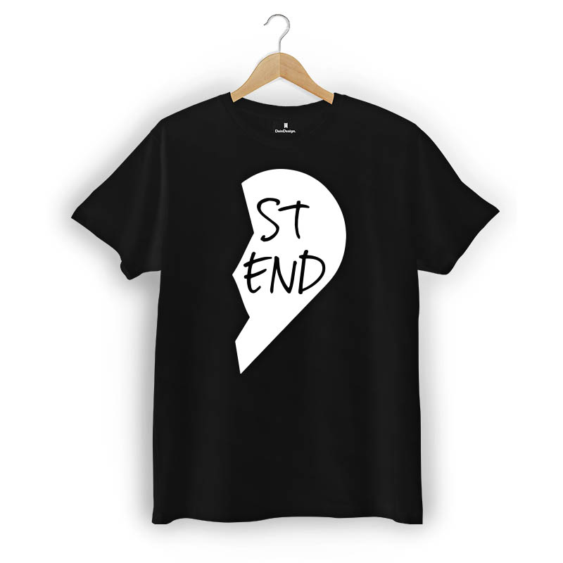 T-Shirt Männer V-Neck Schwarz