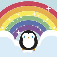 Regenbogen Pingu - SINGERDESIGN