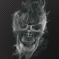 rauchender Totenkopf Carbon - DeinDesign