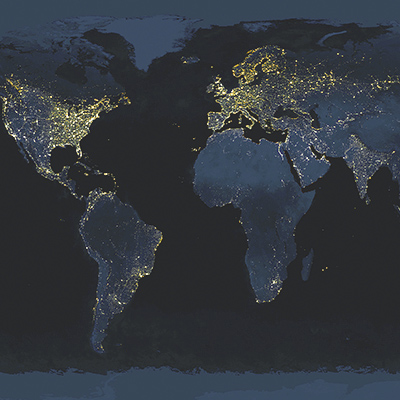Nachtlichter Weltkarte - DeinDesign