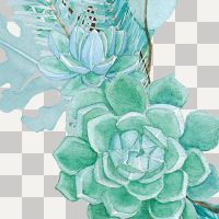 Flowers Mint Green Transparent - DeinDesign