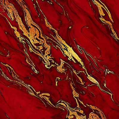 Red Gold Marble Look - UtART