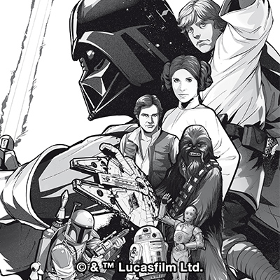 Star Wars Characters - Black and White - STAR WARS