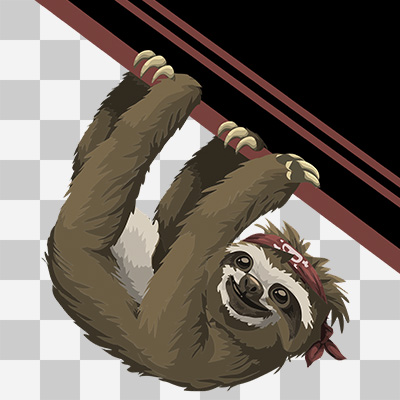 Ninja Sloth transparent - DeinDesign