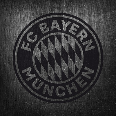Metalllook FCB Logo einfarbig - FC Bayern München