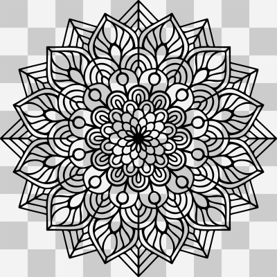 Indian Mandala Schwarz ohne Hintergrund - DeinDesign