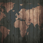 Wooden World Map - DeinDesign