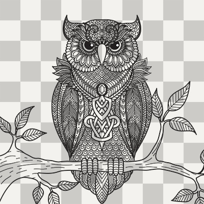 Owl Mandala ohne Hintergrund - DeinDesign