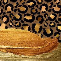 Dark Golden Leopard Glitterlook - UtART
