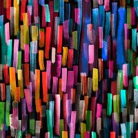 Bunte Pinselstriche schwarz - Ninola Design