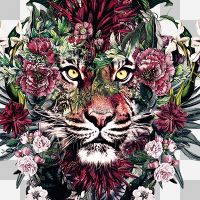 Floral Tiger ohne Hintergrund - Riza Peker