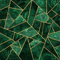 Deep Emerald Gold Print - Elisabeth Fredriksson
