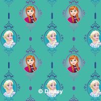 Frozen pattern green Anna and Elsa  - Disney Frozen