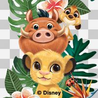 Simba, Timon, Pumba transparent - Disney 