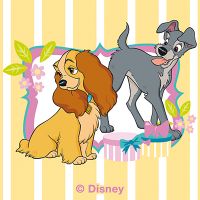 Lady And The Tramp Frame yellow - Disney 