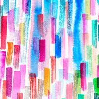 Colorful Brushstrokes Multicolored - Ninola Design