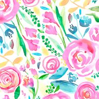 Sweet Floral Roses Pink - Ninola Design