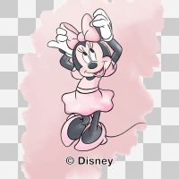 Minnie Watercolour Transparent - Disney Minnie Mouse