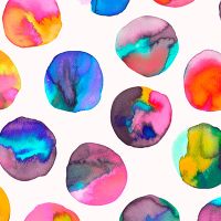 Colorful Ink Marbles Dots Multi - Ninola Design
