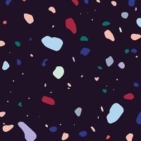 Moderner dunkel abgerundeter Terrazzo - Ninola Design