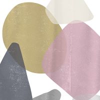 Organic Bold Shapes Gold Pink - Ninola Design