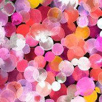 Overlapped Watercolor Candy Circles - Ninola Design
