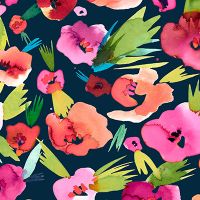 tropische Blumen aquarell - Ninola Design
