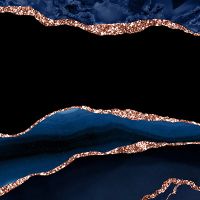 Dunkel Blaue Marmor Landschaft - UtART