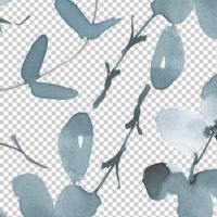 Eukalyptus pattern ohne Hintergrund - UtART