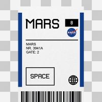 NASA Mars Ticket - Space Nasa