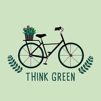 Think Green Bicycle - DeinDesign