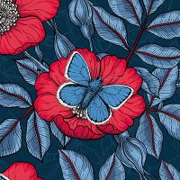 Wild Rose and Butterflies - Katerina Kirilova