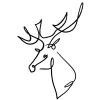 Lineart Hirsch - Kruth Design