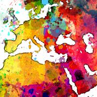 World Map Splash - Michael Tompsett