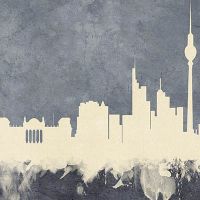 Berlin Skyline Grey - Michael Tompsett
