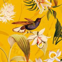 Hummingbird Pattern Yellow - UtART