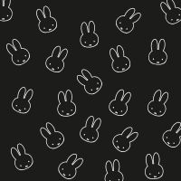 Miffy Pattern Black - Nijntje / Miffy