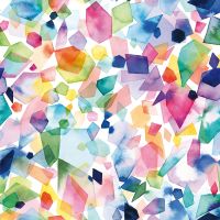 Bunte Aquarelledelsteine und Diamanten - Ninola Design
