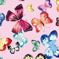 Cute Butterflies Pastel Pink - Ninola Design