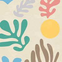 Modern Matisse Leaves - Ninola Design