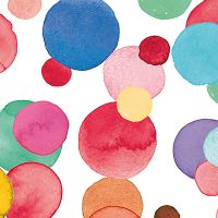 Summer Polka Dots Watercolor - Ninola Design