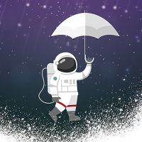 Astronaut im Asteroidenregen - DeinDesign