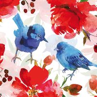 Blue Birds Roses - UtART