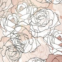 Blooming Roses Line Art - Oana Soare