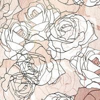 Blühende Rosen Line Art - Oana Soare