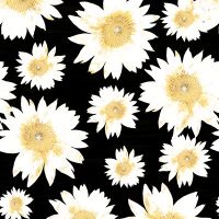 Sonnenblumenmuster auf Schwarz - Oana Soare