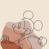 Micky Abstract Lineart - Disney Mickey Mouse