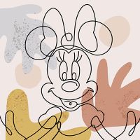 Minnie Abstract Lineart - Disney Minnie Mouse